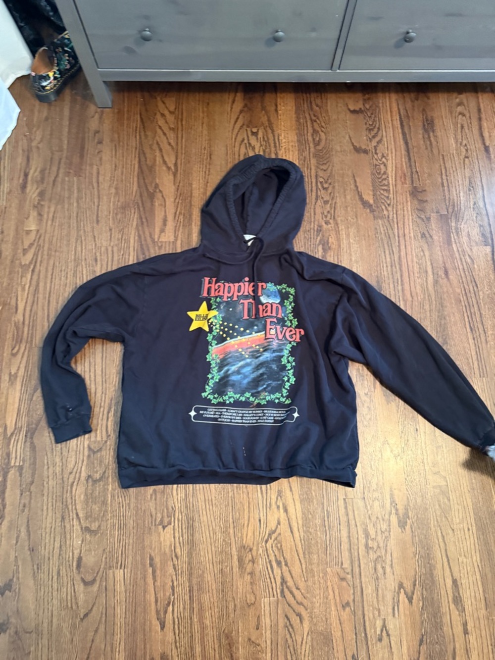 Billie Eilish Happier Than Ever Shooting Star Hoodie (Rare)